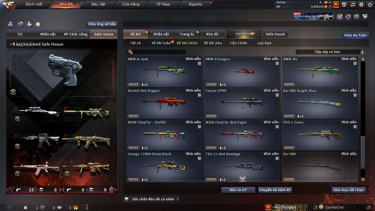 shop acc cf uy tin gia re